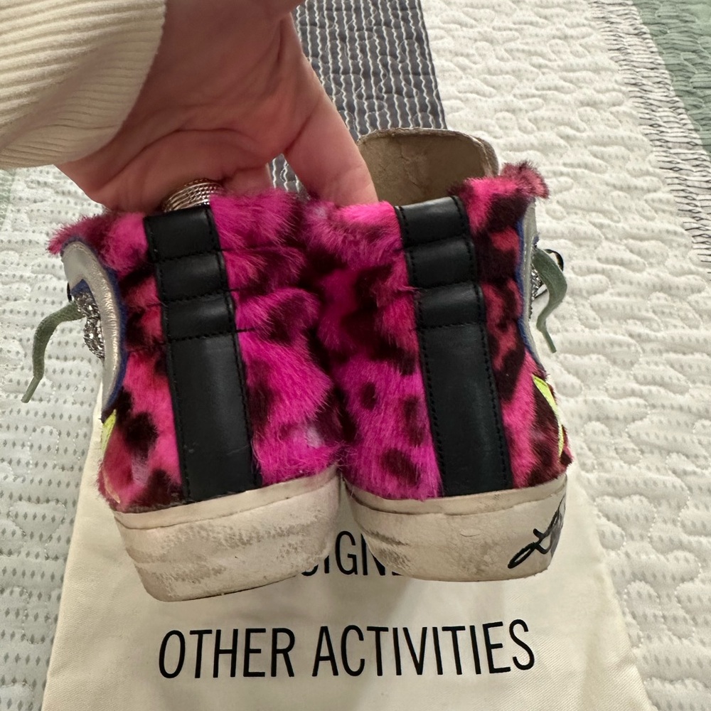 Golden Goose HTF Slides - Pink, Silver, and Yellow size 35 - Picture 4 of 9